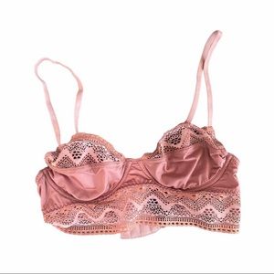 out from under urban outfitters pink lace bra uo